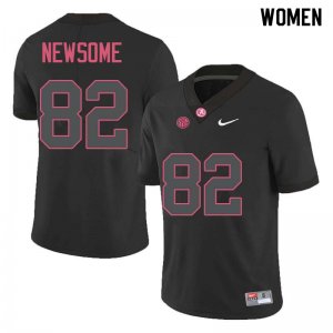 NCAA Women's Alabama Crimson Tide #82 Ozzie Newsome Stitched College Nike Authentic Black Football Jersey UB17H78ZD